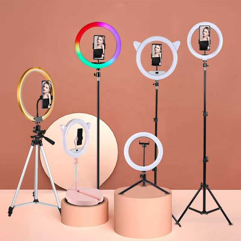 Профессиональная фото студия селфи-кольцо LED светильник в прямом эфире showtik Tok трансляции кольцо лампа светового Индикатора с