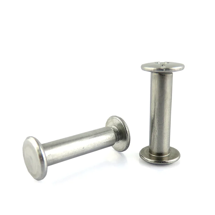 Factory High Quality  Iron plated nickel 304 stainless steel lock nut screw,chicago screw
