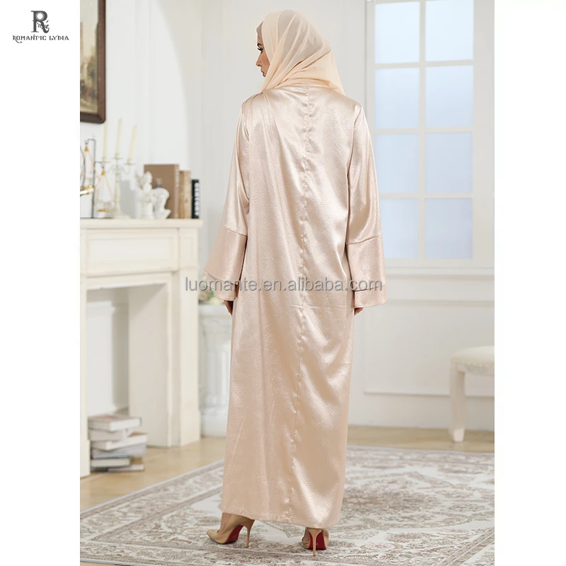 Clothing Factory Custom Islamic Muslim long dress casual modest satin dresses turkey