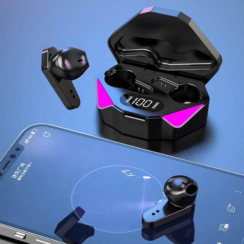 Популярные беспроводные наушники Tws X15 для всех мобильных телефонов черные OEM в стиле батареи версия времени проигрыватель ушной