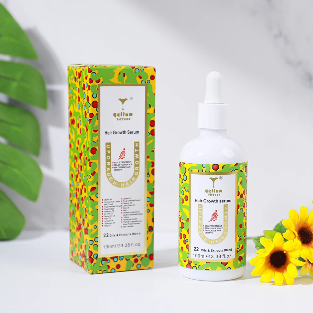 Private Logo Biotin Hair Growth Serum Regrowth Treatment for Scalp Loss Hair Thinning Natural Hair Growth