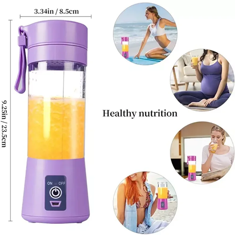 Mini Juicer Blender USB Recharge Fruit Mixers Juicers Fruit Extractors Food Milkshake Juice Maker
