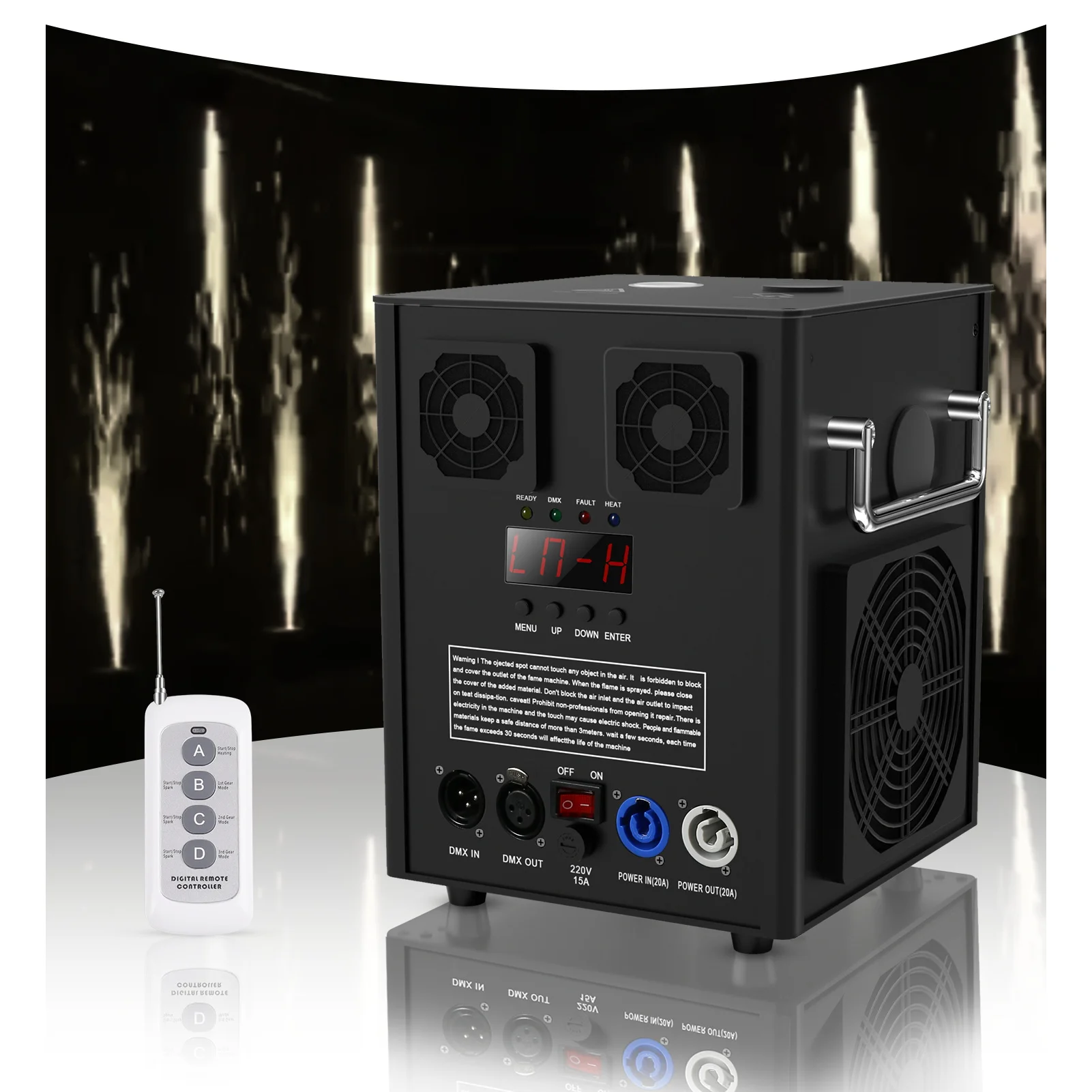 600W Cold Spark Machine Stage Equipment Special Effect With Wireless Remote Control DMX Stage fireworks cold pyro machine