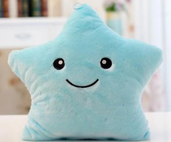 Hottest custom cute funny plush stuffed toy colorful luminous star shaped pillow