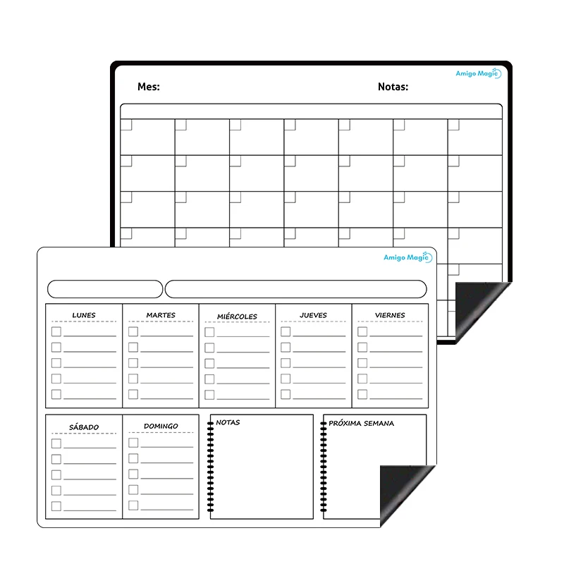 Factory Direct Supply Fridge Hot Sales Customized Dry Erase Magnetic Whiteboard Weekly Calendar Planner Whiteboard Magnet