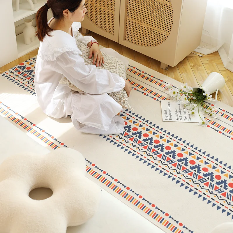 Nordic INS Moroccan Ethnic Style Bohemia Carpet Living Room Sofa Coffee Table Yellow Rug fluffy mats floor carpet