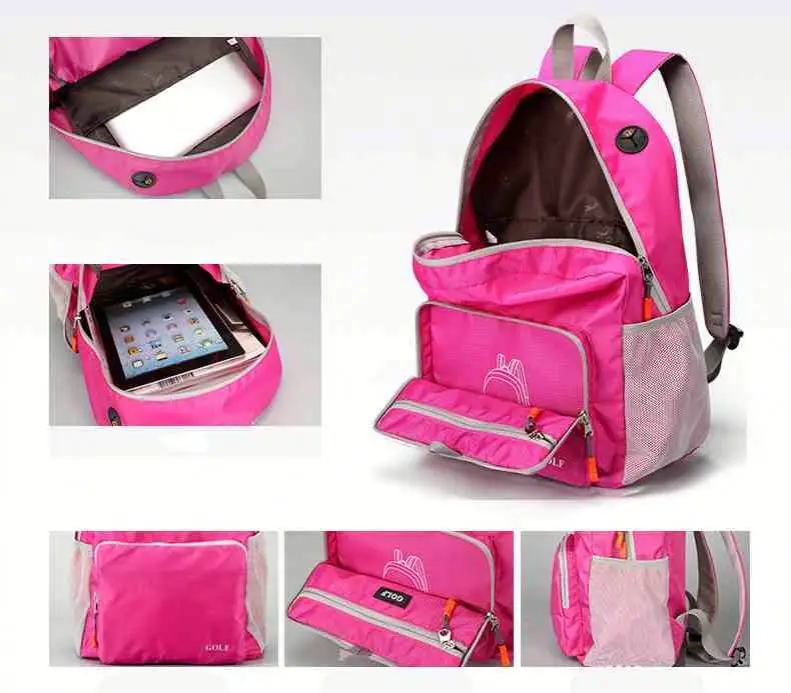 Anti-tear Lightweight Load Testing 19KG Large Packable Travel Hiking Backpack Bags