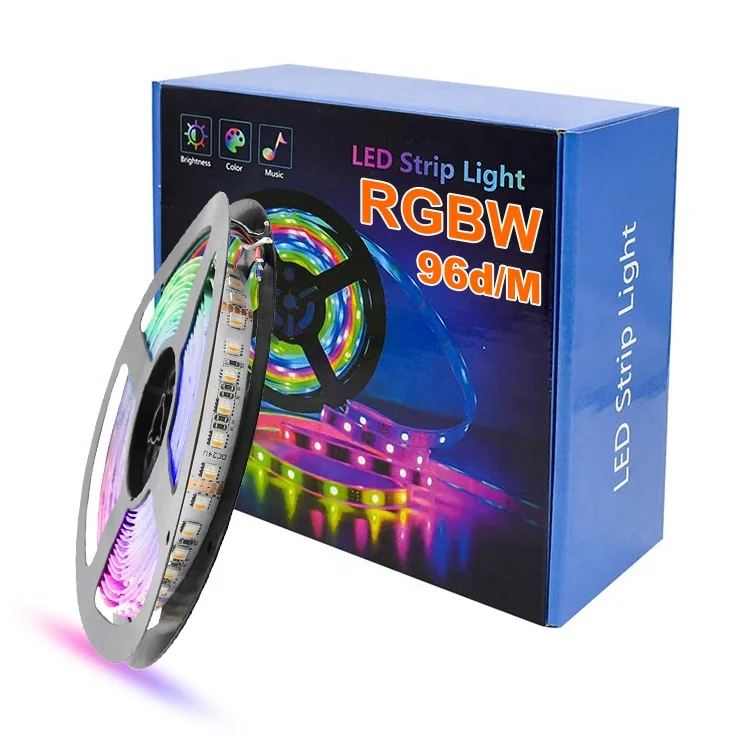 96leds flexible Support BT WIFI  control12v 24v dmx smd5050 4 in 1 Lamp beads high brightness rgbw led strip light