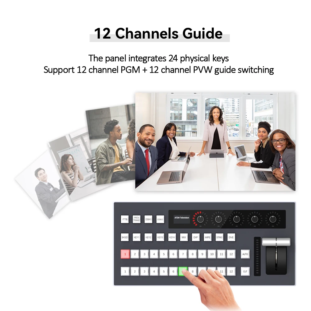 12 channels video camera live stream mixer stream Vmix software external keyboard broadcast USB/LAN vmix control