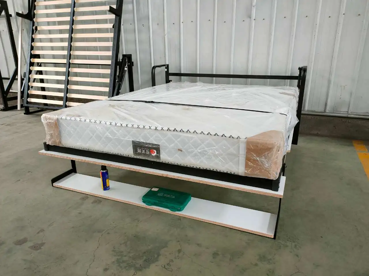 Manufacturer Direct Wholesale Price Murphy Wall Bed Frame with Synchronized Bed Leg Piston Lifting Mechanism for Hotel