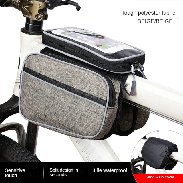 Waterproof Bicycle Bags High Capacity Mountain Road Bike Front Beam Accessories For Storage Phone Saddle Bags Cycling Equipment