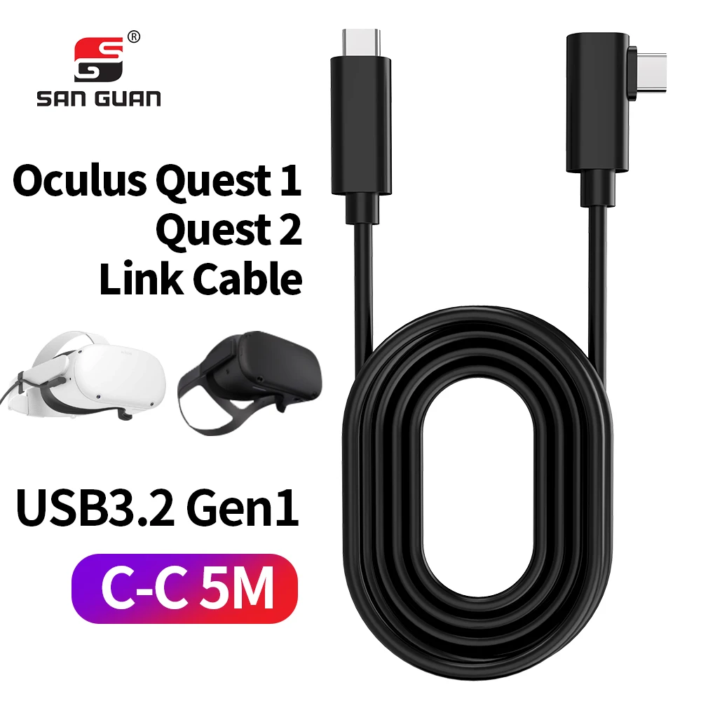 3M/4M/5M link cable USB C 3.2 Gen1 5Gbps for for Oculus Quest Headset/Gaming PC
