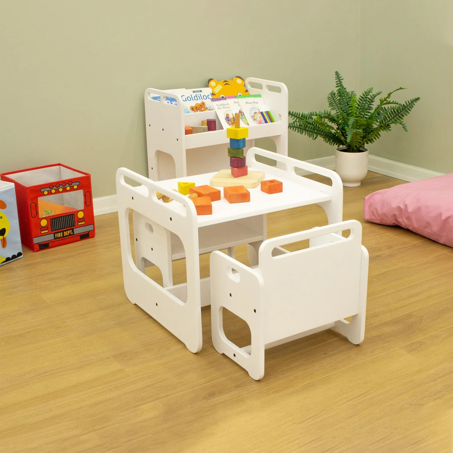 LM KIDS wooden children montessori baby furniture set toddler desk baby study events table and chair