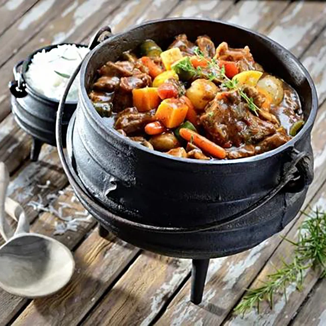 Non-stick Cookware Dutch Oven Camping Cast Iron Casserole with Lid