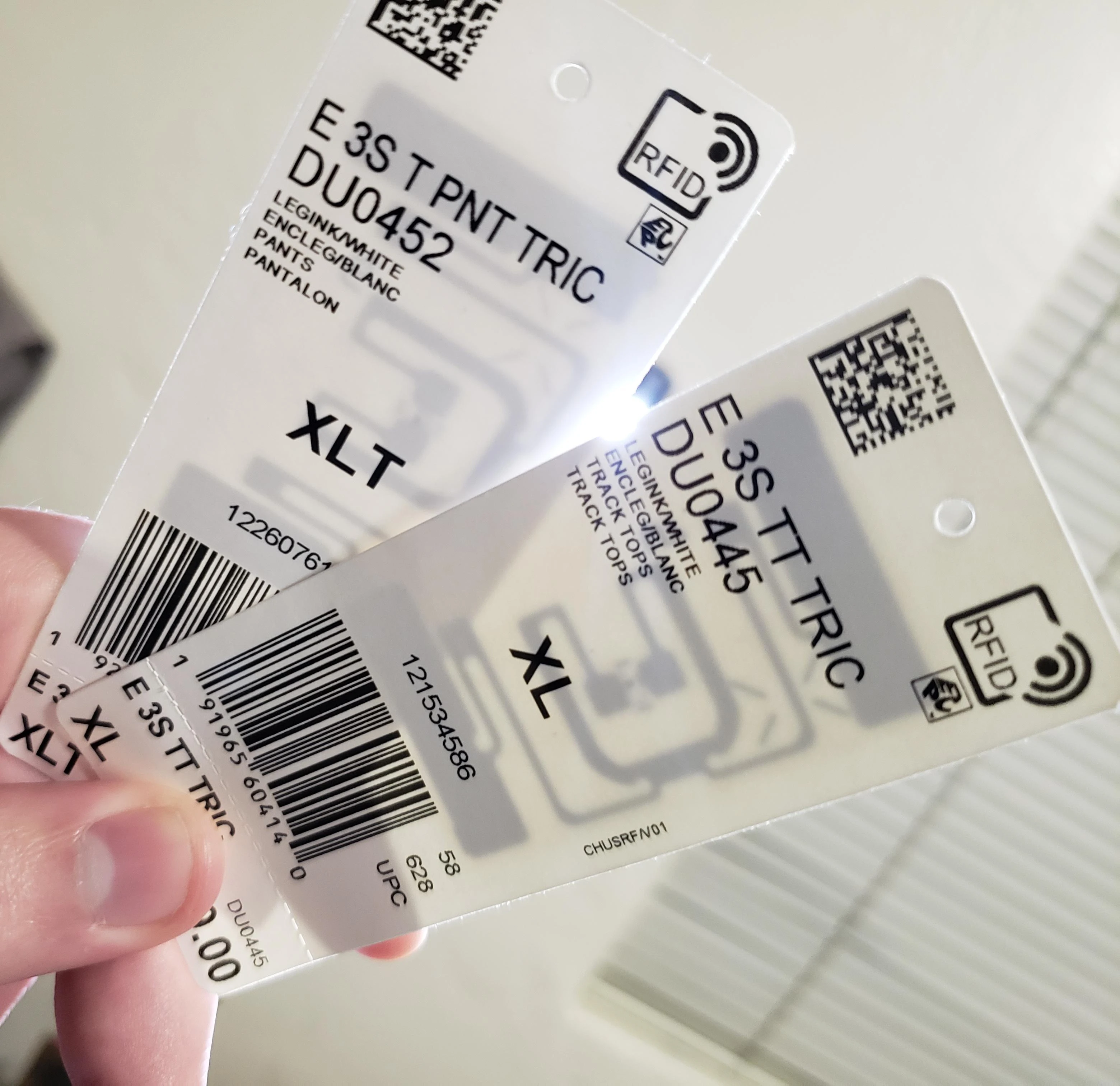 Индивидуальная многоразовая печатная бумага UHF RFID для одежды/сумки