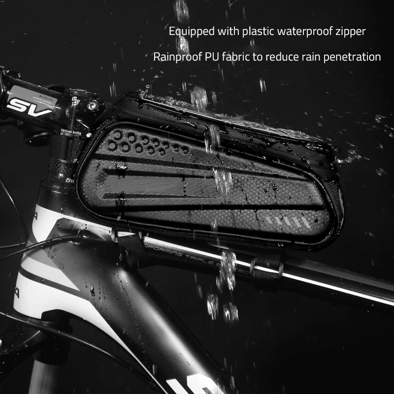  Новинка 2020 дизайнерская сумка для телефона на переднюю раму велосипеда водонепроницаемая велосипедная с креплением верхнюю трубу сенсорного
