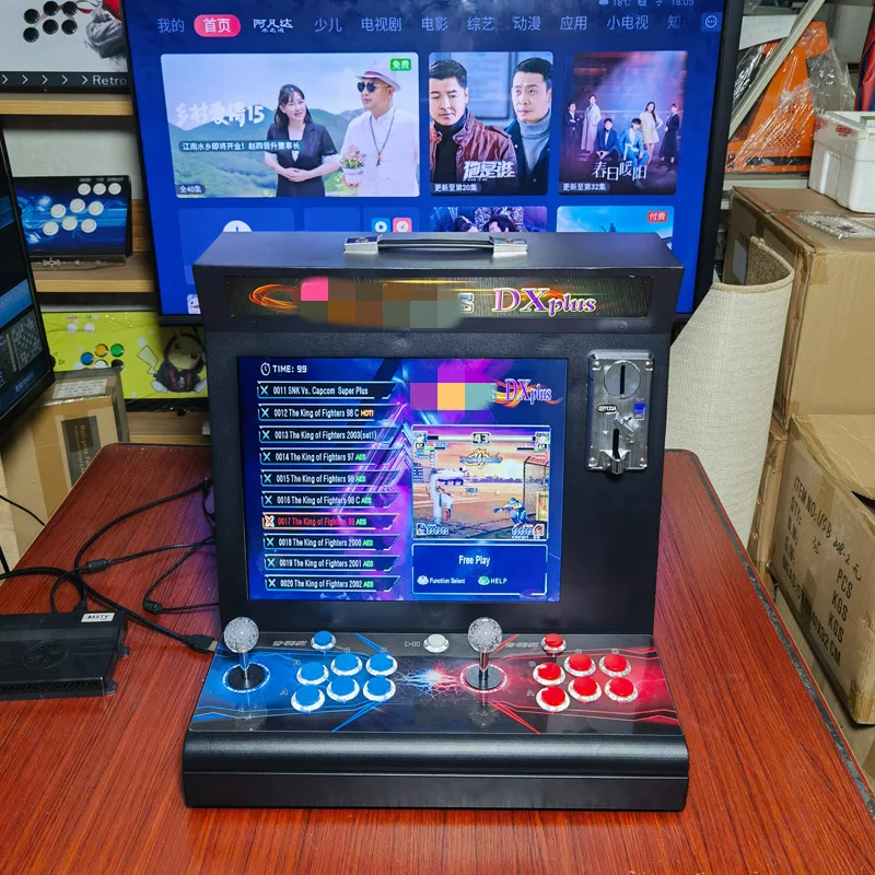 9800 in 1 Street Fighter Bartop Arcade Machine 17 Inch Screen DX Arcade Box Coin Operated Arcade Retro Bartop Machine