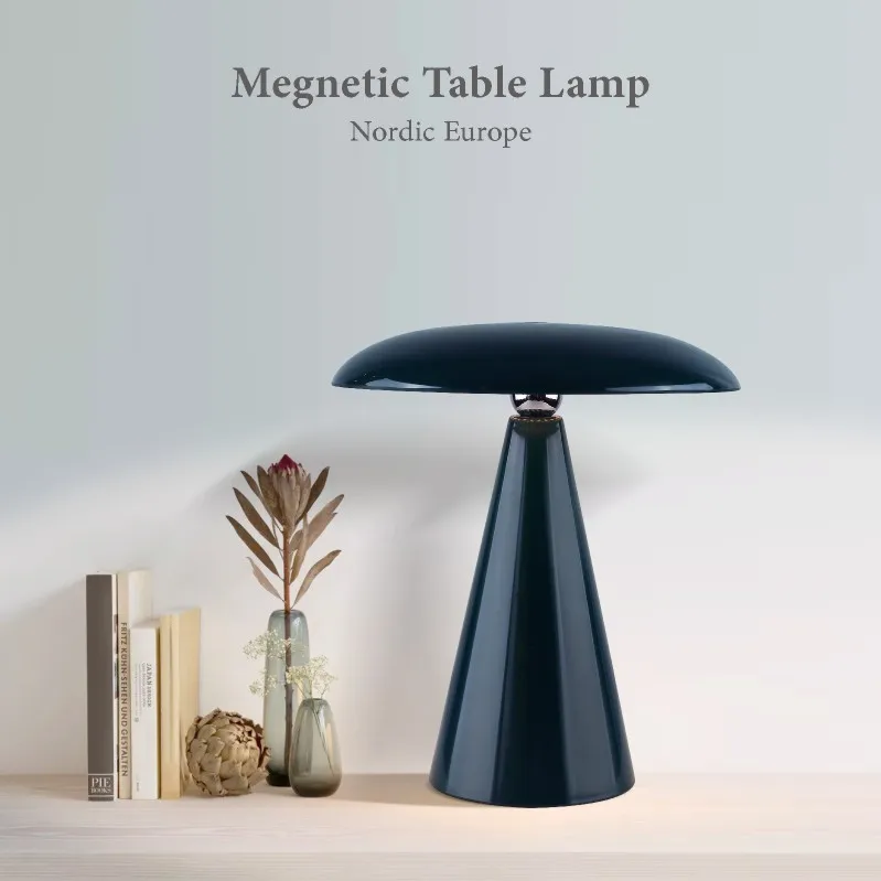 Modern Nordic LED Bedside Adjustable Top Touch Control Table Lamp Restaurant Dinner Light Cordless Hotel Rechargeable Table Lamp