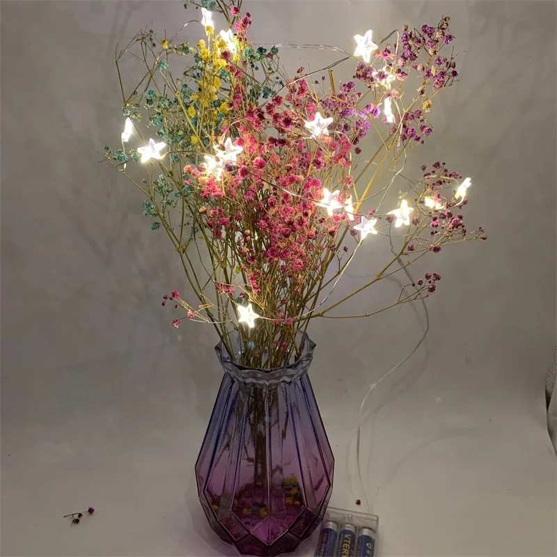 2020 10m Room Decoration Night Lamp Battery Operated Dropping Led Star Fairy String Light
