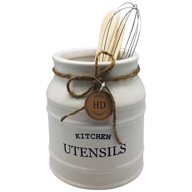 Wholesale Ceramic Tableware Holder Custom Ceramic Tool Holder Kitchen Accessory Cutlery Holder For Home