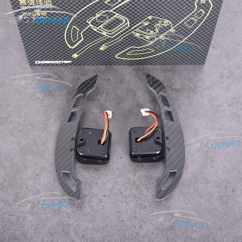 SK Custom Car Led Carbon Fiber Magnetic Paddle Shifters For Audi A3 A4 A6 A7 Q5 RS3 TT RS4 R8 Steering Wheel Extension Universal