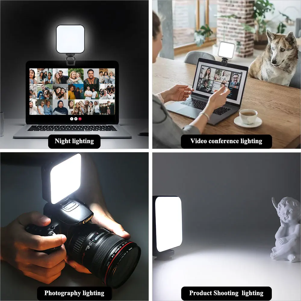 Hot Sale Tiktok Video Conference Dual color Dimmable Clip On Computer Laptop Led video Light