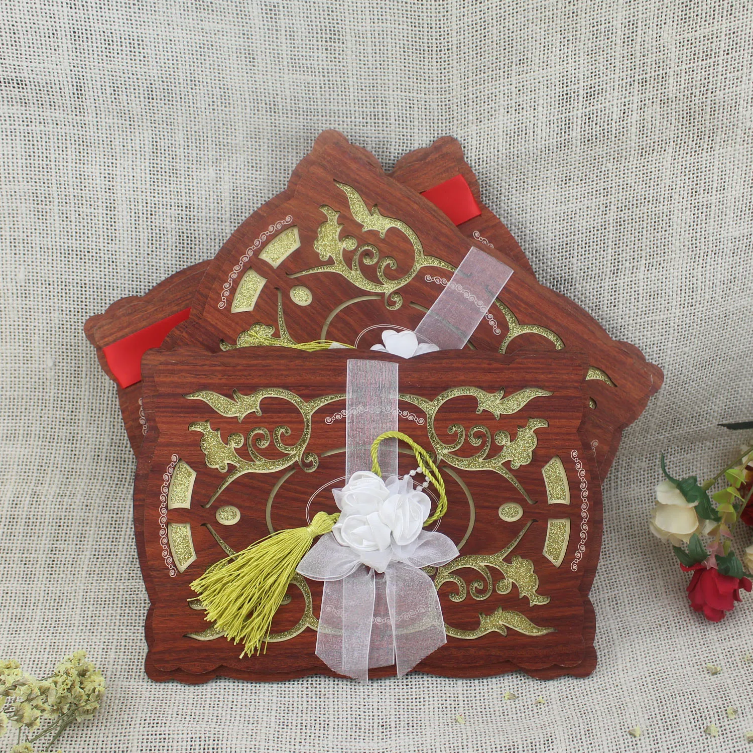 Luxury Wood Wedding Invitation Cards Invitations Design Laser Cut