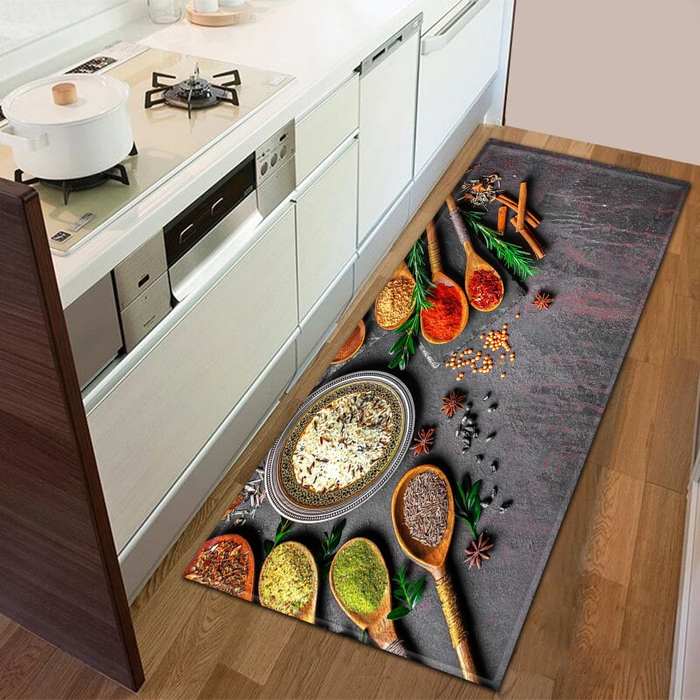 Modern Kitchen Doormat Decoration Bedroom Carpet Mat Bathroom Anti-slip Floor Home Balcony Hallway Long Rug