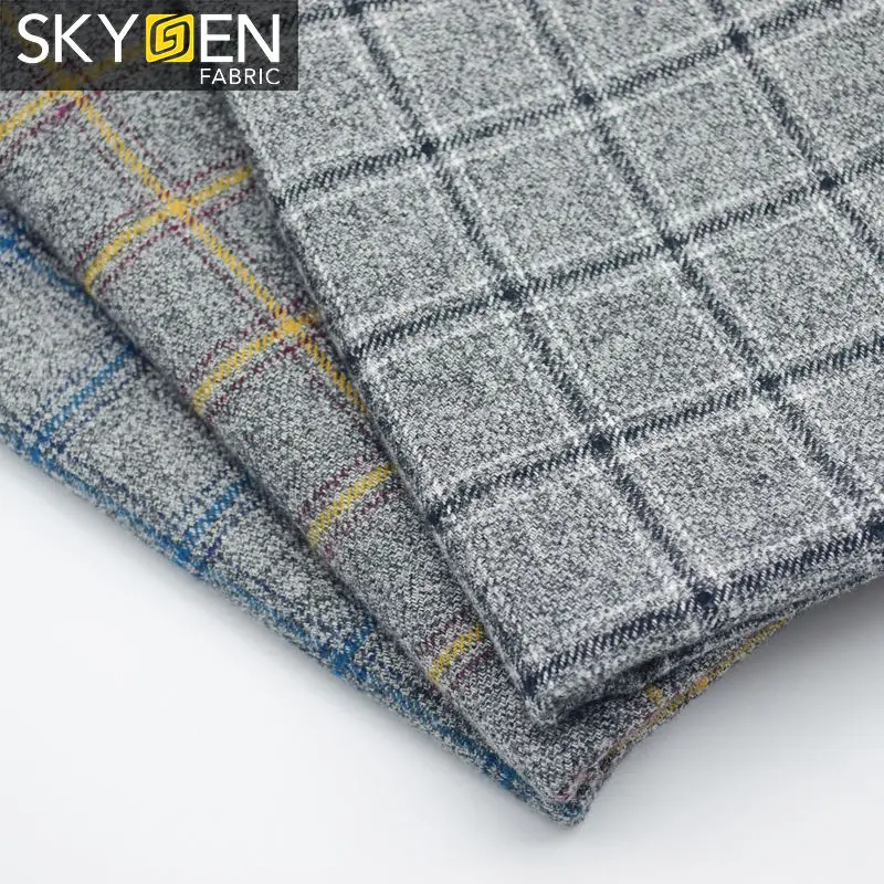 Ткань клетчатая ткань Skygen хлопковый материал с принтом для одежды оптовая продажа тканей