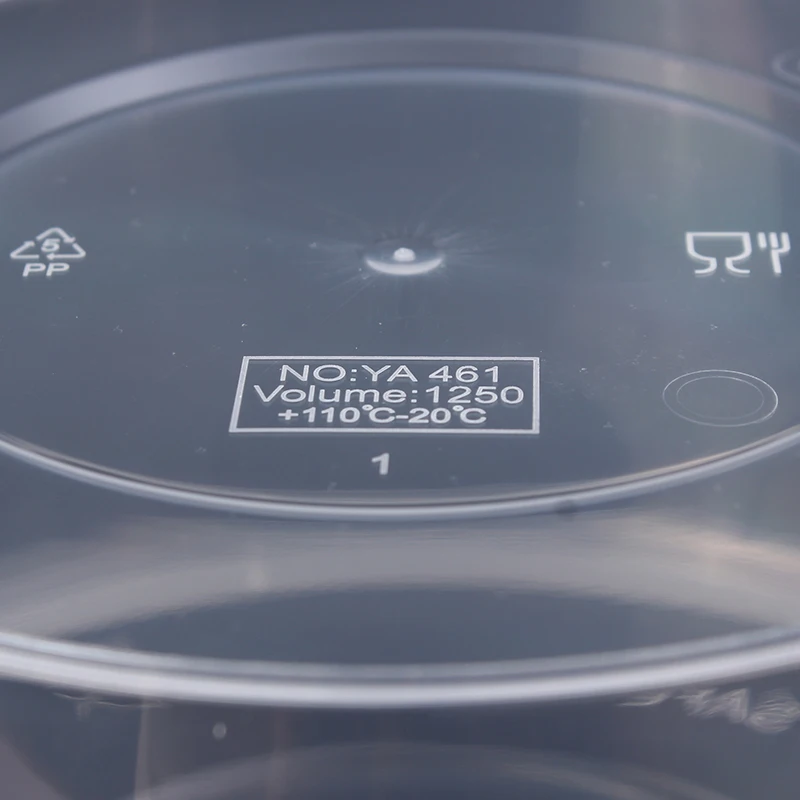 Transparent round 1000ML to 3500ML BPA Free PP Eco-friendl microwave food storage container Disposable large carrying box Clear