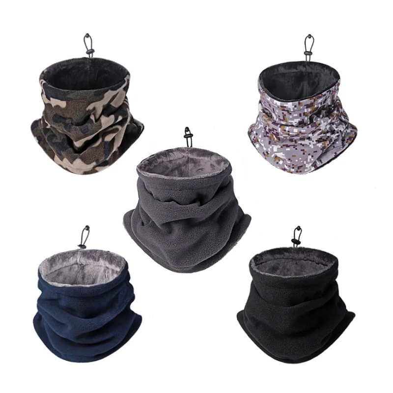 Winter Warmer Face Fleece Bandana Scarf Sports Skiing Tube Neck Gaiter Fleece Cover Thick Hiking Cycling Bandana for Men Women