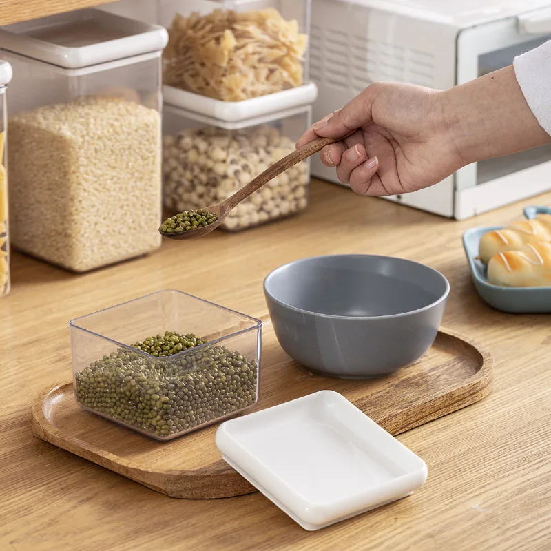 
Best Price Discount Kitchen Organization Desktop Storage Clear Candle Biscuit Food Transparent Jar Box 