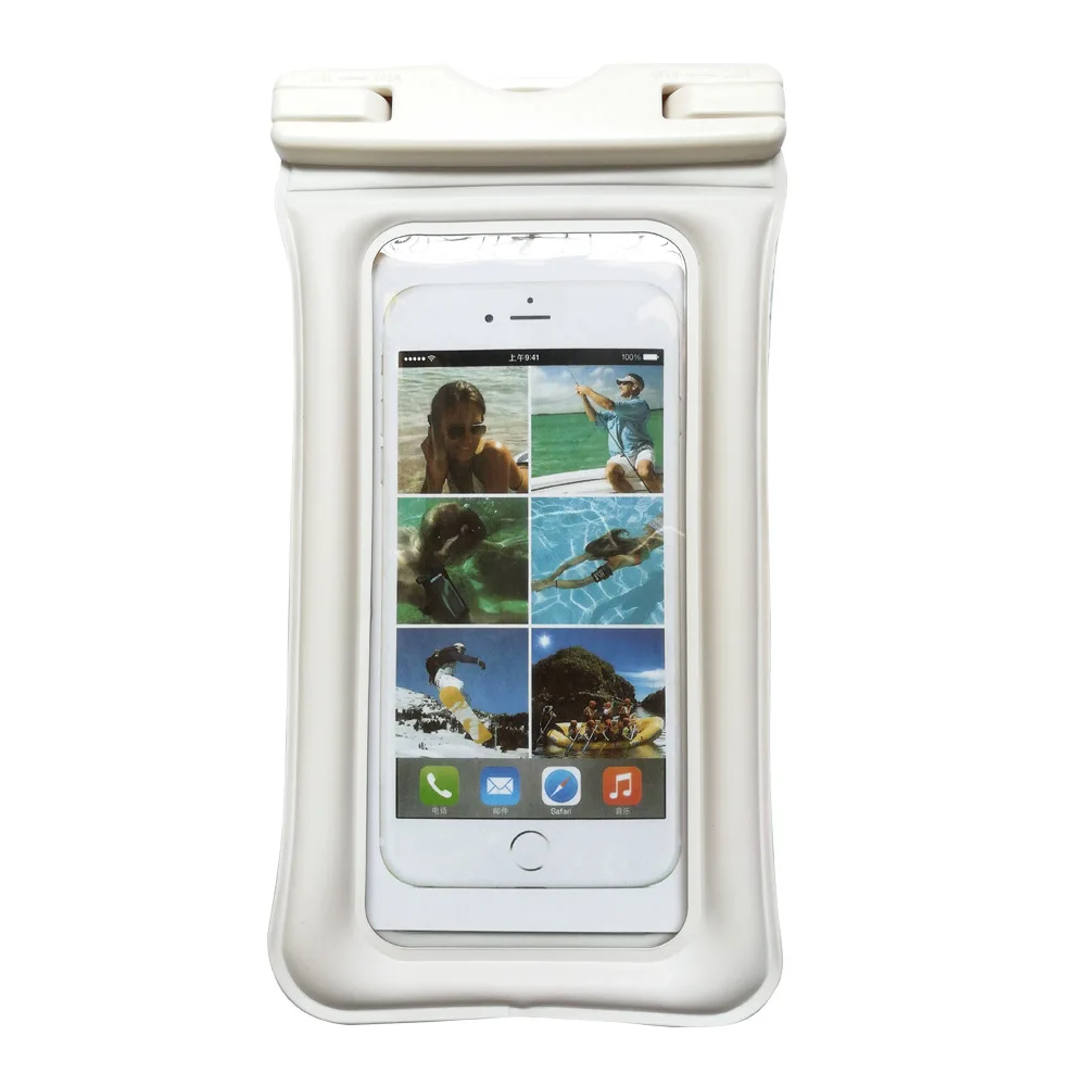 100pc/lot Wholesale Promotion New Arrived Floating IPX8 Transparent Waterproof Phone Case TPU Bag