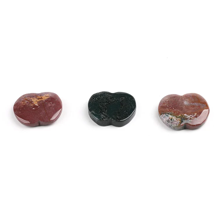 
hot sale natural Healing Crystal stones ocean jasper apple carving for decoration gift 