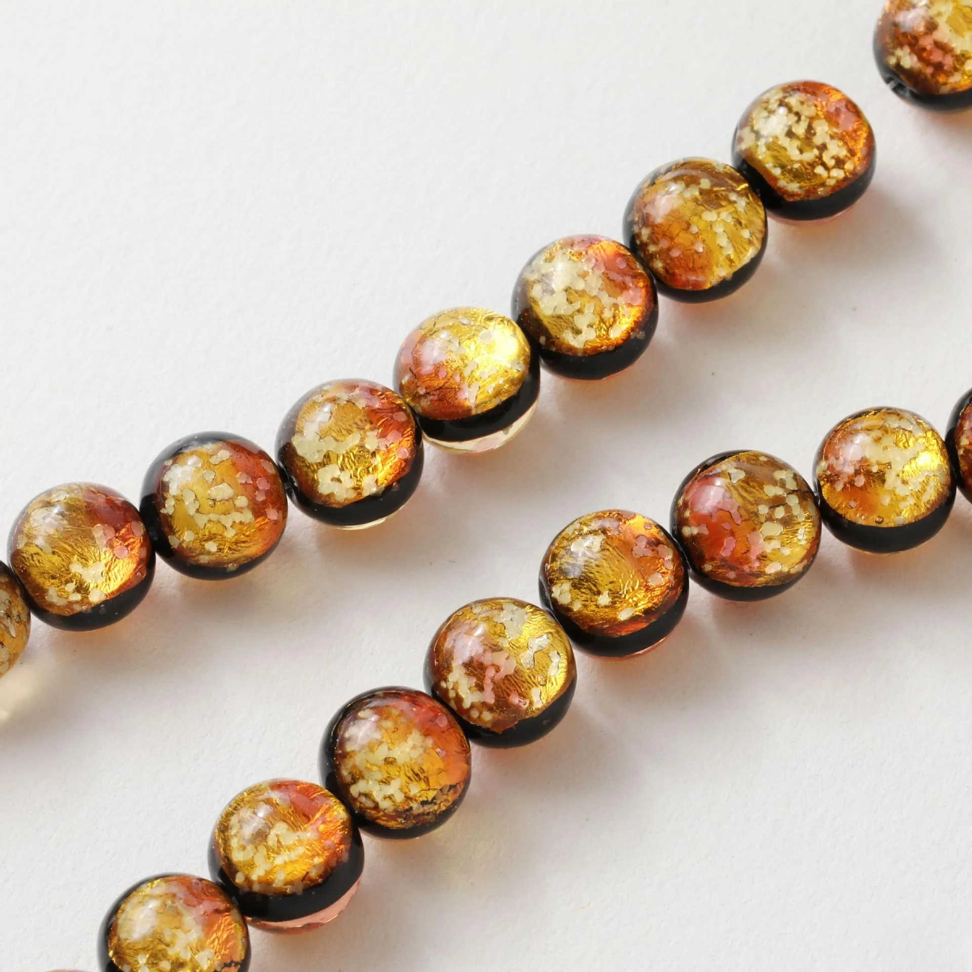 Luminous 10mm Amber Loose Beads Semi-Finished DIY Jewelry Necklace Accessories Material Crystal Lampwork & Glass Beads
