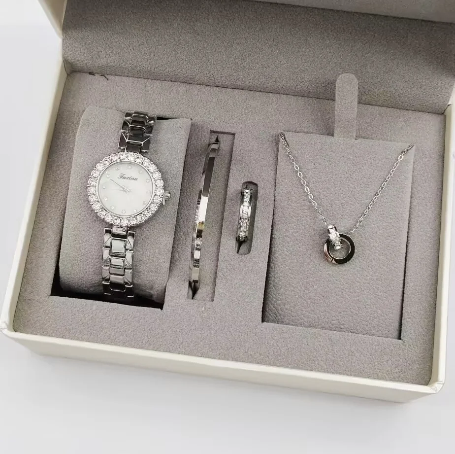 New Arrival Fashion Luxury Wrist Quartz Watches Designer Watches Famous Brands Necklace Bangle Jewelry Watch for Women wbs001