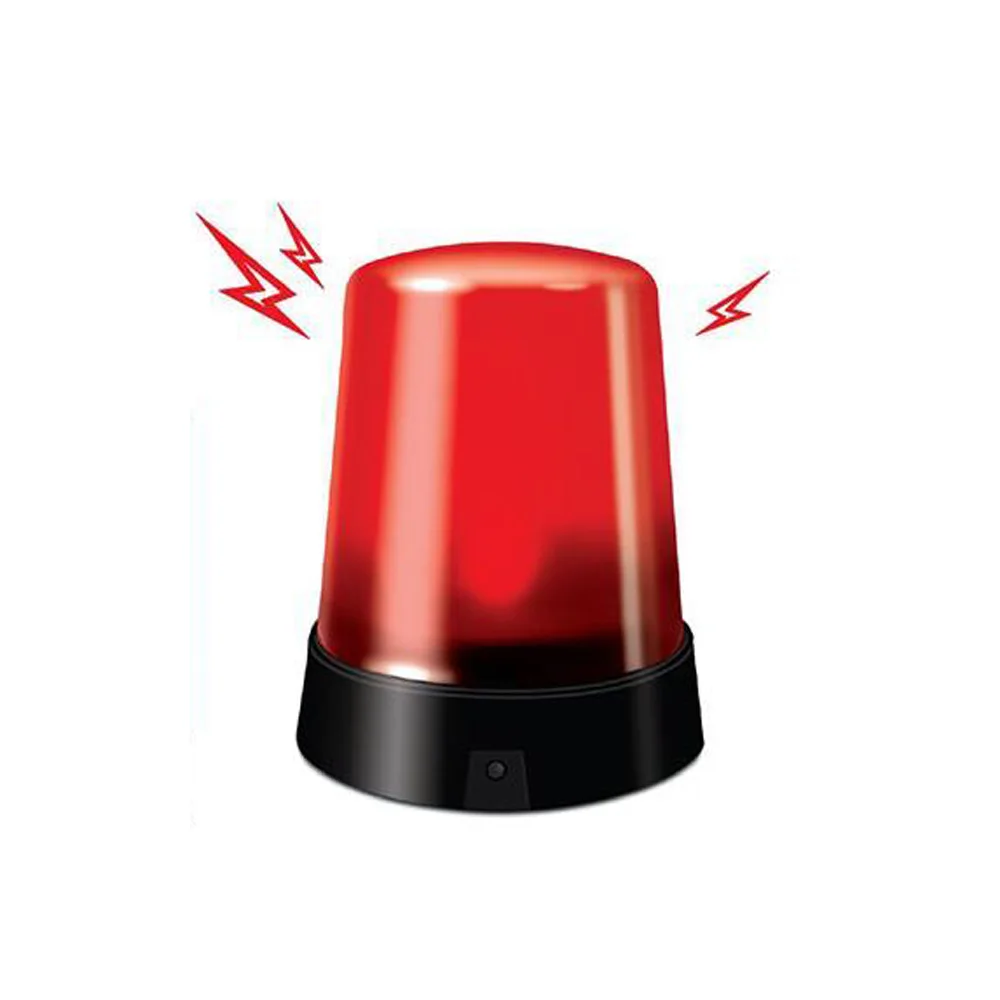 Pretend Play Mini Police Flashing Induction Alarm Justice Alarm W/Battery