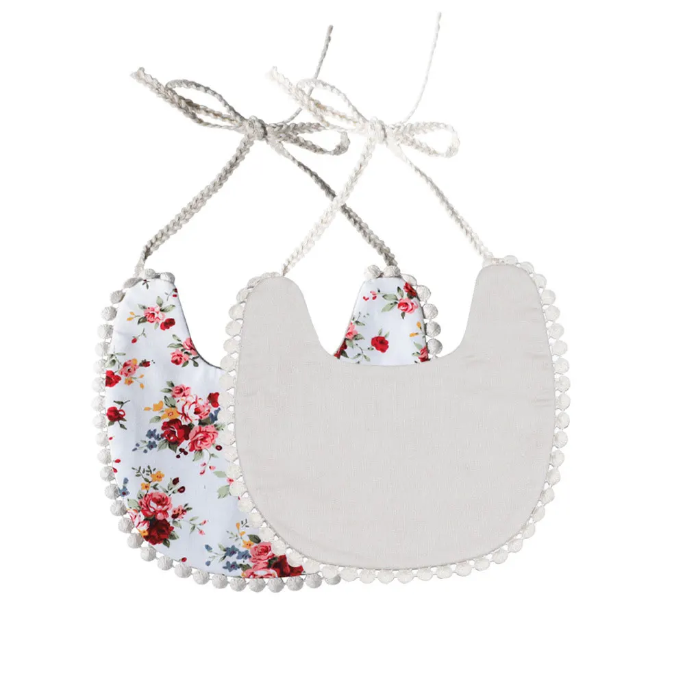 Beautiful baby bibs ramie and cotton fabric soft infant bandana bib for 0-5 years