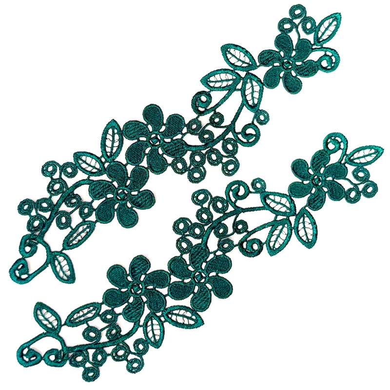 Hollow Out Lace Embroidery Symmetrical Flower Slice Neckline Lace Cloth Stick Water Soluble  Embroidery Collar Piece
