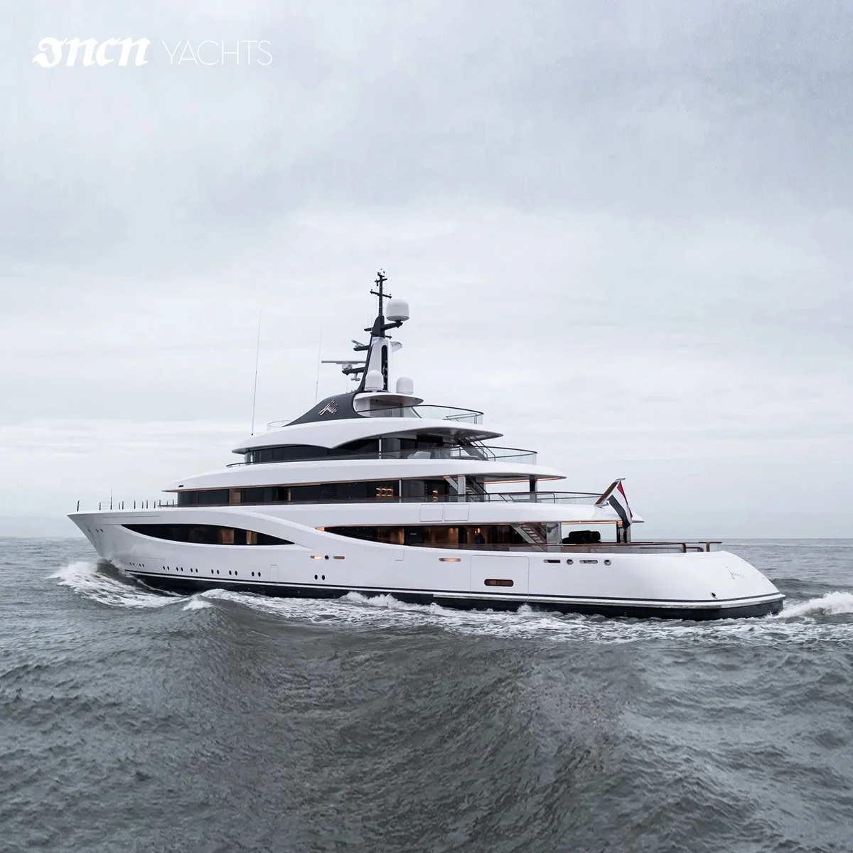 JNCN новый дизайн лодки 233ft пользовательские роскошные яхты Классическая сверхскоростная яхта из стекловолокна