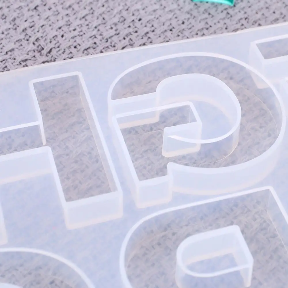Alphabet silicone resin jewelry pendant molds cake fondant chocolate making baking molds