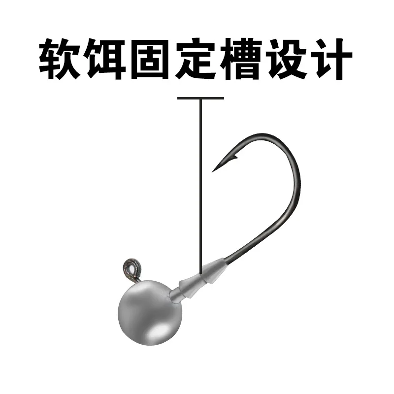 Wholesale Saltwater 30pcs Jighead Lead Jig Head Hooks Jig fishing hooks freshwater Barbed Hook Jig Head Fishing