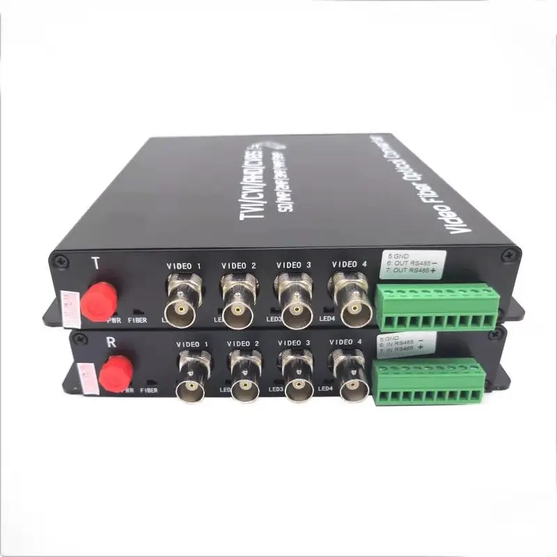4Ch 5MP HD-AHD/HD-CVI/HD-TVI/CVBS 4-in-1 Video Fiber Converter