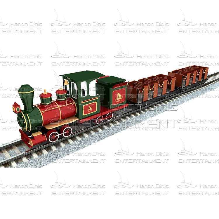 Track tourist train for resort transportation train on rail for sale