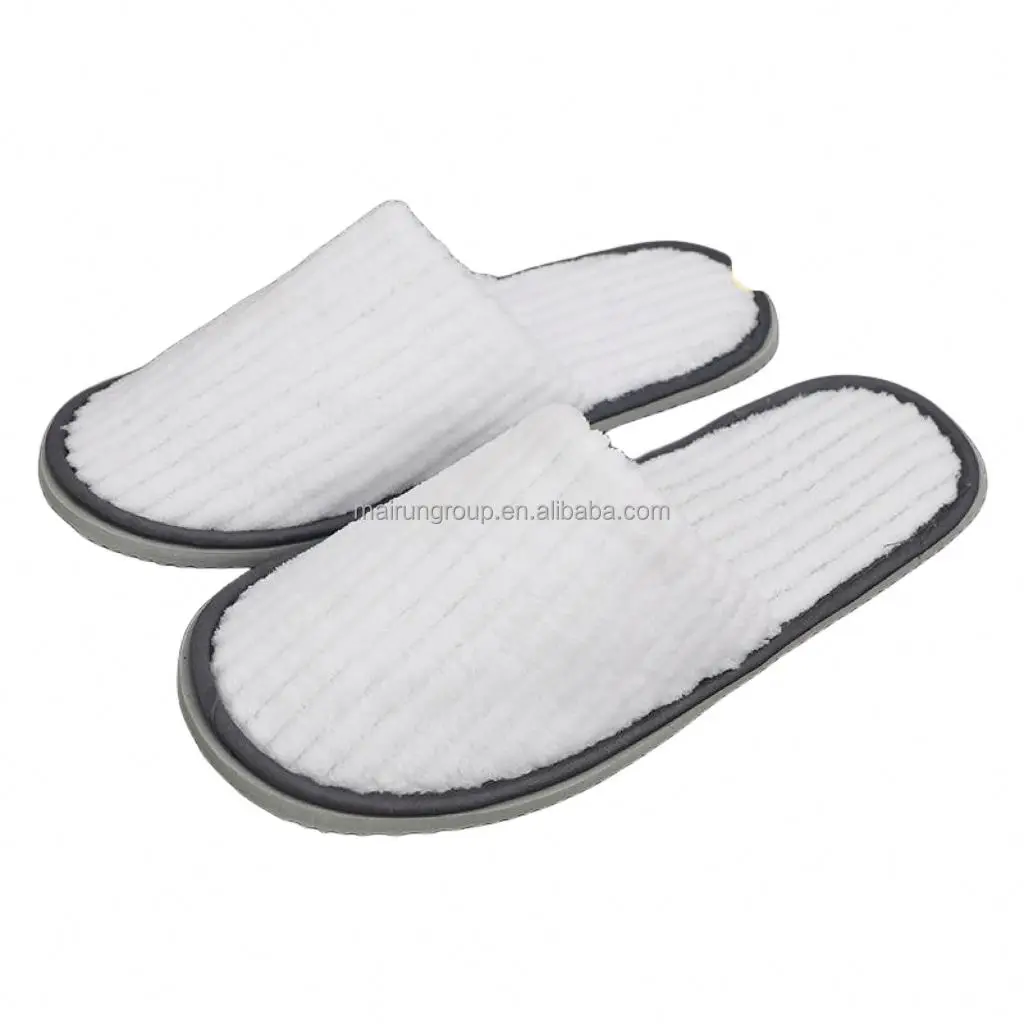 Wholesale Custom Non-Slip Disposable Slippers Waffle Design for Hotel Supplies Home Aviation Use Eva Sole