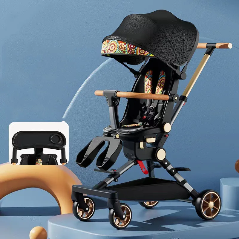 Baby stroller 1-5 years old walking cart Travel Premium Suspension Pu Wheels can sit or lie down aviation aluminum alloy/