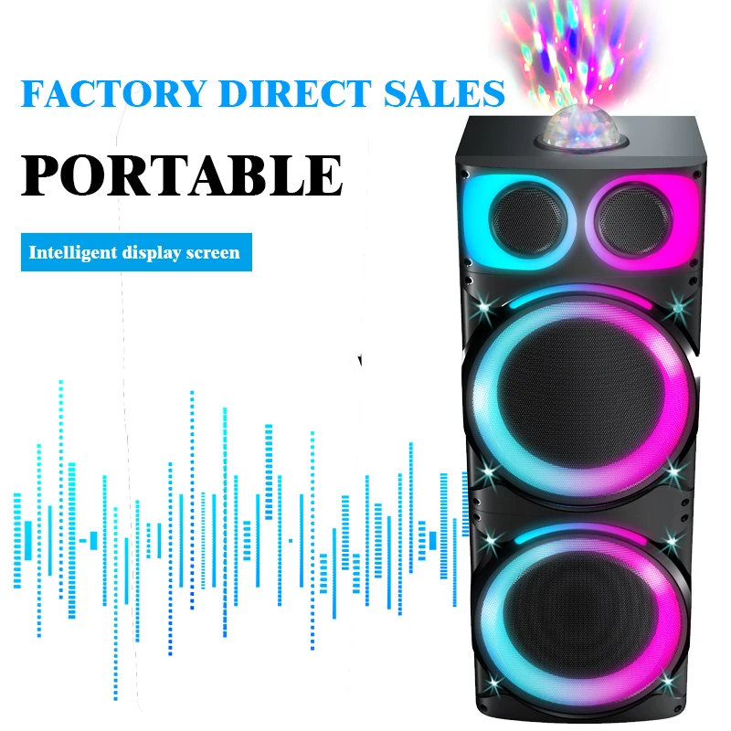 5.0 speaker home theatre system wireless speaker sound system portable outdoor subwoofer led stereo dj usb hifi