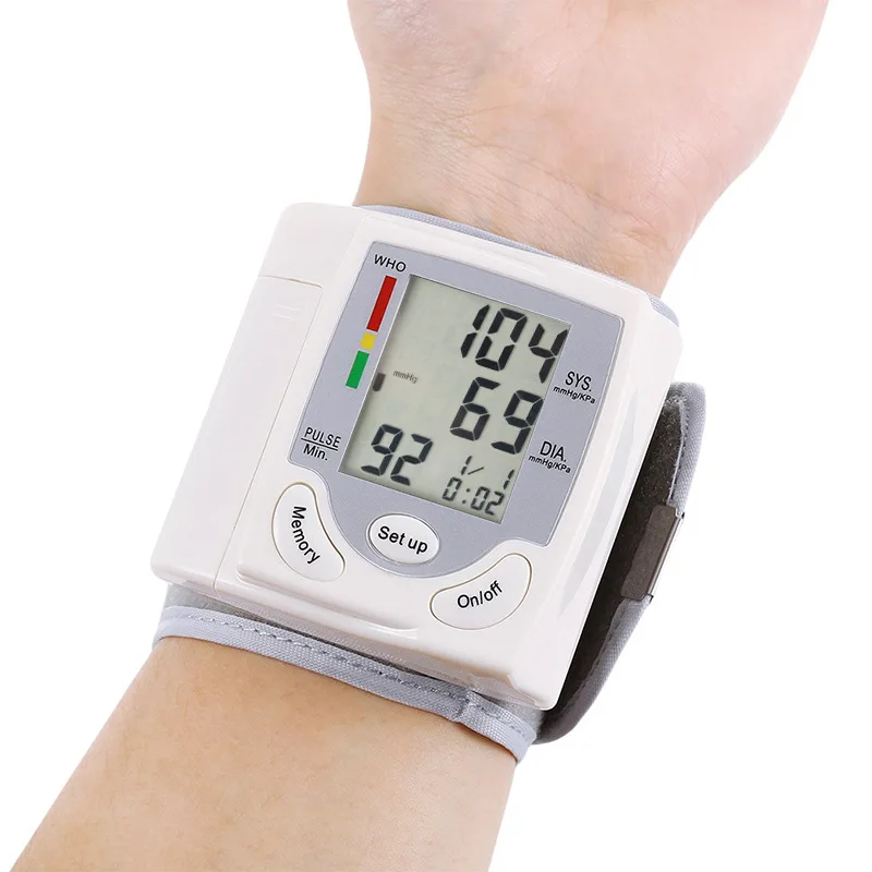 Automatic Electronic Blood Pressure Machine Measuring Meter Sphygmomanometer Wrist Portable Blood Pressure Monitor