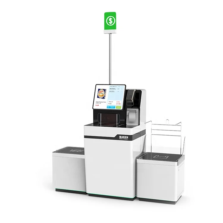Android 19 inch self ordering payment kiosk touch screen checkout automated supermarket self checkout kiosk machine