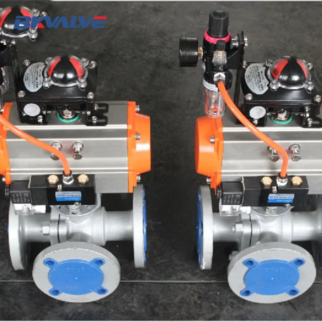 pneumatic actuated stainless steel flange ball valve with best price